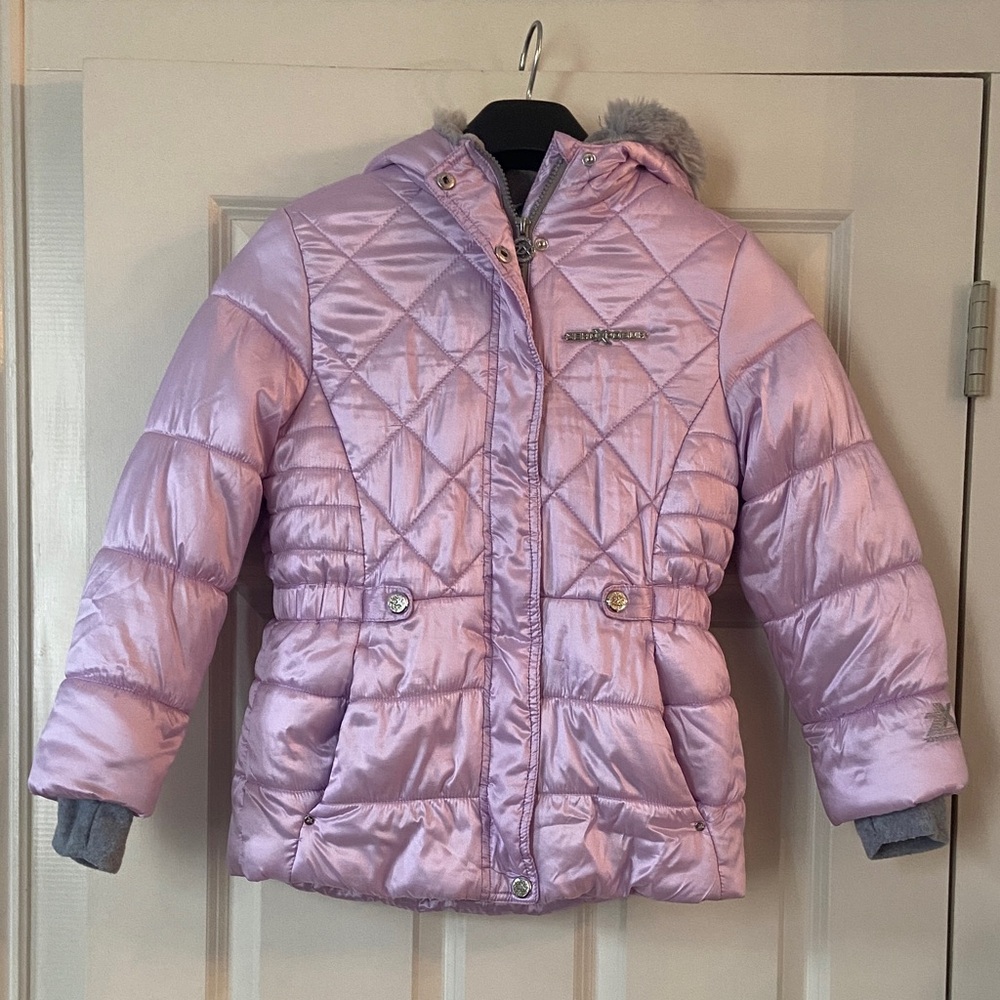 Kids Light Purple Quilted Jacket by ZeroXposur